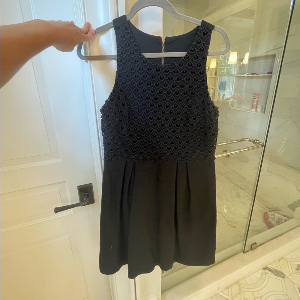 Black Linen Cotton blend dress